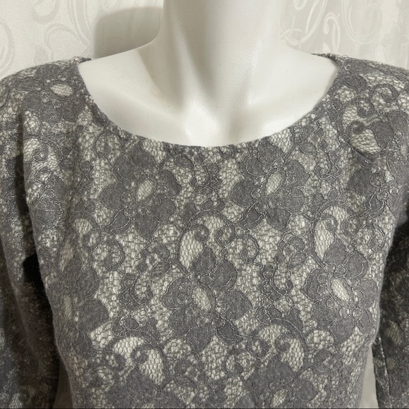 Banana Republic Silver Eyelet Shimmer Long Sleeve - Picture 4 of 9